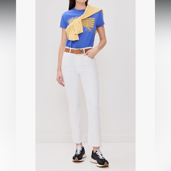 MOTHER the hustler ankle fray white jeans size 27 - Picture 14 of 14